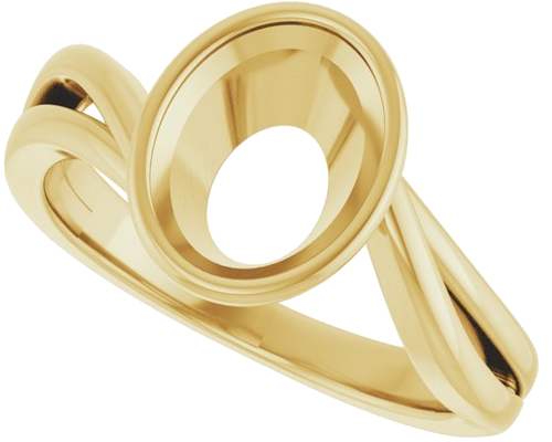 Sužadėtuvių Žiedas „Bezel-Set“ 14k yellow gold Oval 9mm x 7mm (5)