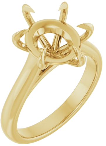 Sužadėtuvių Žiedas „Claw-Prong“ 14k yellow gold Oval 12mm x 10mm (1)