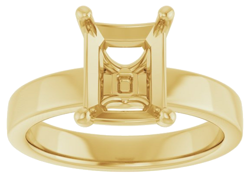 Sužadėtuvių Žiedas „Solitaire“ 10k yellow gold Emerald 9mm x 7mm (3)