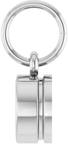 Pakabukas „Bezel-Set Solitaire Charm“ 14k white gold Round 5.2mm (3)