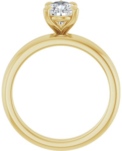 14K Yellow 9x6 mm Pear Solitaire Engagement Ring Mounting (7)