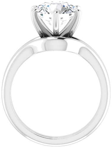 Sužadėtuvių Žiedas „Solitaire“ 585 Baltojo Aukso Round 9mm (7)