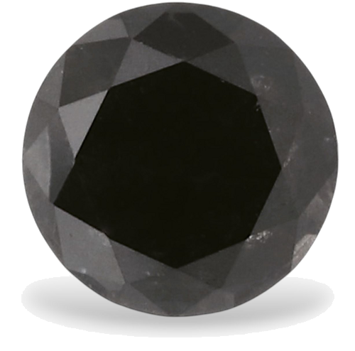 0.46 carat Fancy Black-VVS2 Excellent cut Natūralus Round Deimantas (1)