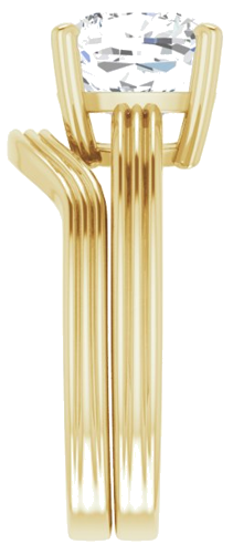 Sužadėtuvių Žiedas „Solitaire“ 18k yellow gold Cushion 9mm (9)
