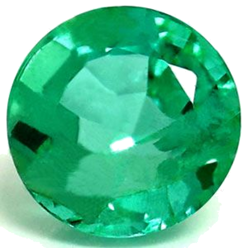 0.52 carat GREEN Round Smaragdas (1)