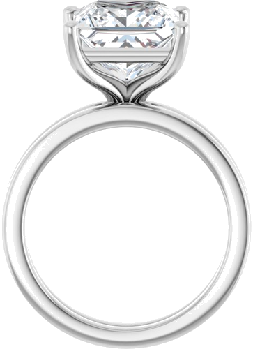 Sužadėtuvių Žiedas „Solitaire“ 14k white gold Square 9mm (7)
