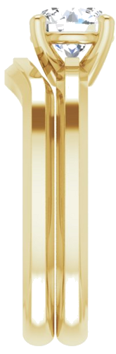 Sužadėtuvių Žiedas „Solitaire“ 585 Geltonojo Aukso Round 6.5mm (9)