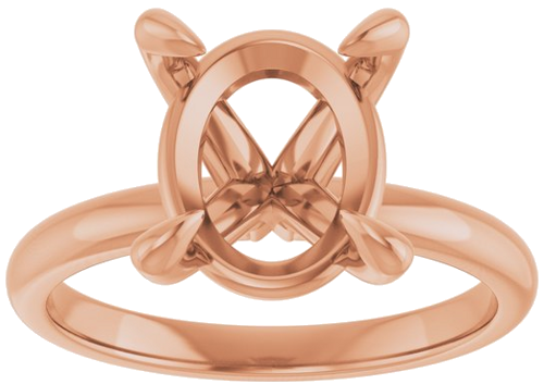 Sužadėtuvių Žiedas „Solitaire“ 14k rose gold Oval 11mm x 9mm (3)