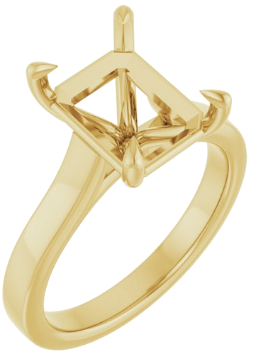 Sužadėtuvių Žiedas „Claw-Prong“ 14k yellow gold Emerald 10mm x 8mm (1)