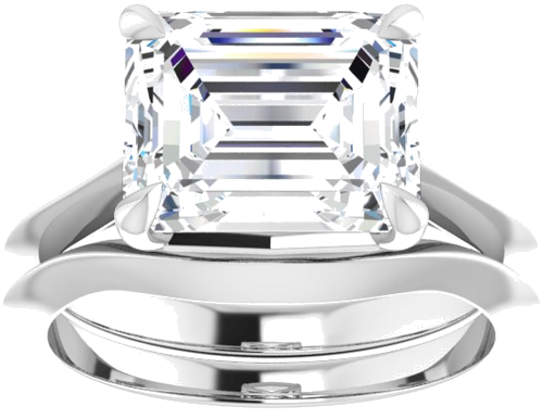 Sužadėtuvių Žiedas „Solitaire“ 950 Platinos Emerald 10mm x 8mm (7)