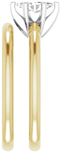 14K Yellow   White  7x3.5 mm Marquise Solitaire Engagement Ring Mounting (9)