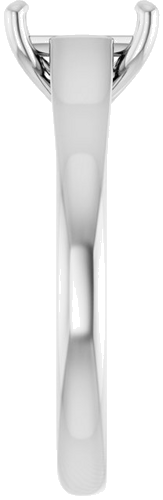 14K White 7x5 mm Emerald Solitaire Engagement Ring Mounting (4)