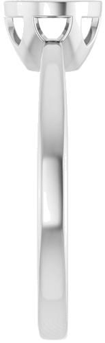 14K White 6.5 mm Round Engagement Ring Mounting (4)