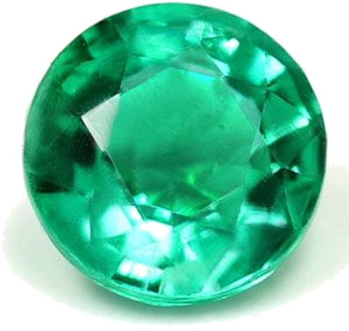 0.45 carat GREEN Round Smaragdas (1)
