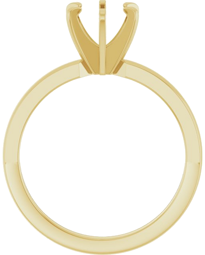 Sužadėtuvių Žiedas „Solitaire“ 585 Geltonojo Aukso Round 6.4mm (2)