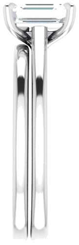 Sužadėtuvių Žiedas „Solitaire“ 417 Baltojo Aukso Emerald 7mm x 5mm (9)