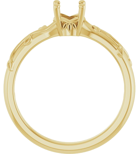 Sužadėtuvių Žiedas „Solitaire“ 14k yellow gold Round 5.2mm (2)