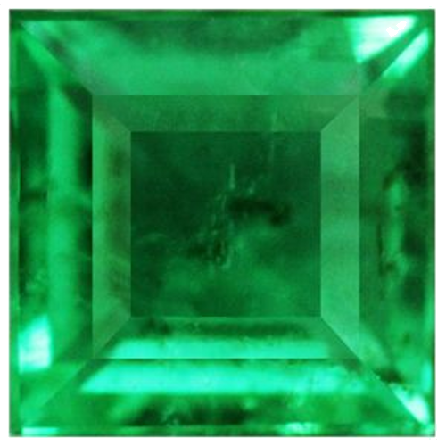 0.54 carat GREEN Square Smaragdas (1)