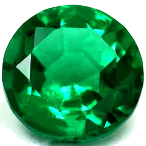 0.63 carat GREEN Round Smaragdas (1)