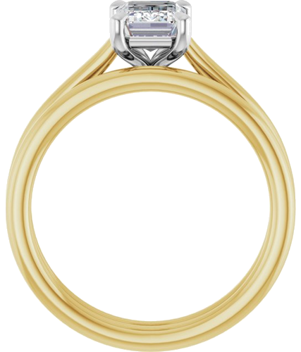 Sužadėtuvių Žiedas „Claw-Pong“ 14k yellow/white gold Emerald 7mm x 5mm (7)
