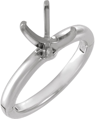 Sužadėtuvių Žiedas „CLIQ® Hinged Adjustable Solitaire“ 14k white gold Oval 9mm x 7mm (1)