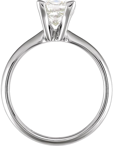 Sužadėtuvių Žiedas „V-End Solitaire“ 585 Baltojo Aukso Square 5mm (5)