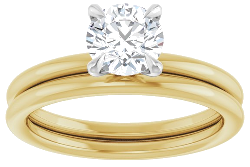 Sužadėtuvių Žiedas „Claw-Prong Solitaire“ 14k yellow/white gold Round 6mm (8)