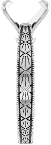 Sužadėtuvių Žiedas „Claw-Prong Solitaire Sculptural“ 14k white gold Elongated Cushion 9mm x 7mm (4)