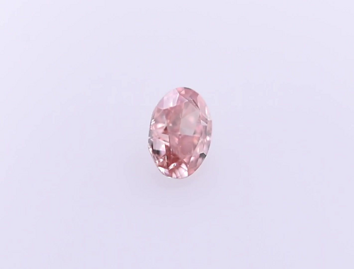 0.16 carat Fancy Orangey Pink-SI2 Natūralus Oval Deimantas (1)