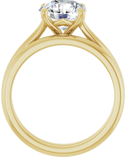 Sužadėtuvių Žiedas „Solitaire“ 585 Geltonojo Aukso Round 8.2mm (7)