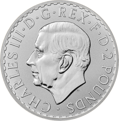 1 oz Britānija 2023 Čārlzs III sudraba monēta (Jaunais karalis) (2)