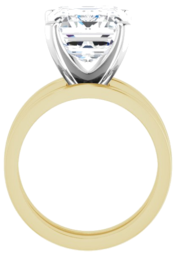 Sužadėtuvių Žiedas „Solitaire“ 14k yellow/white gold Emerald 12mm x 10mm (7)