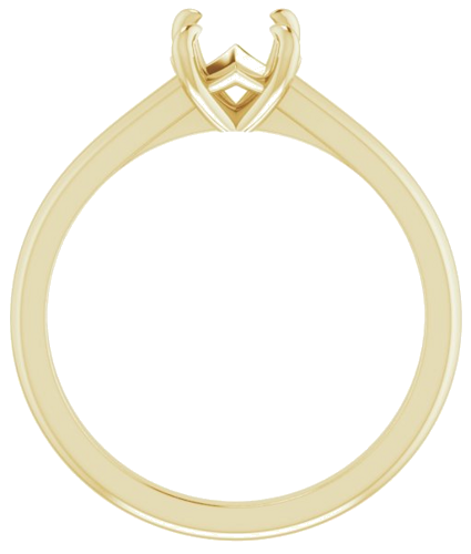14K Yellow 8x6 mm Oval Solitaire Engagement Ring Mounting (2)