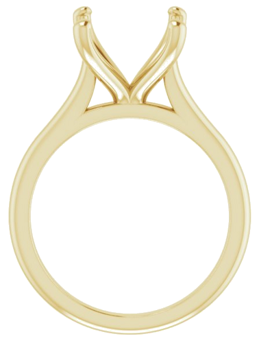 Sužadėtuvių Žiedas „Solitaire“ 585 Geltonojo Aukso Cushion 10mm (2)