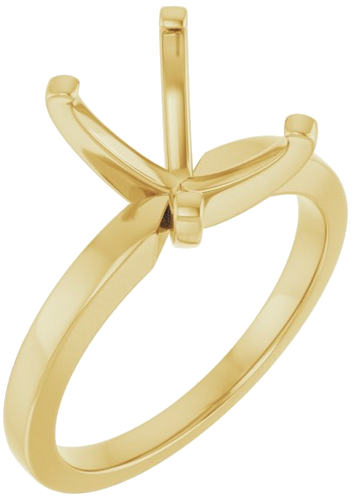 Sužadėtuvių Žiedas „Solitaire“ 585 Geltonojo Aukso Emerald 9mm x 7mm (1)