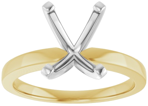 Sužadėtuvių Žiedas „Solitaire“ 585 Baltojo Ir Geltonojo Aukso Emerald 9mm x 7mm (3)