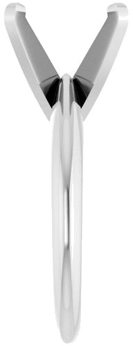 Sužadėtuvių Žiedas „Solitaire“ 14k white gold Round 10.8mm (4)