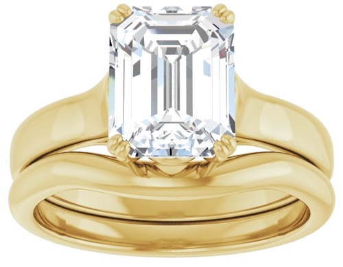 Sužadėtuvių Žiedas „Solitaire“ 14k yellow gold Emerald 9mm x 7mm (8)
