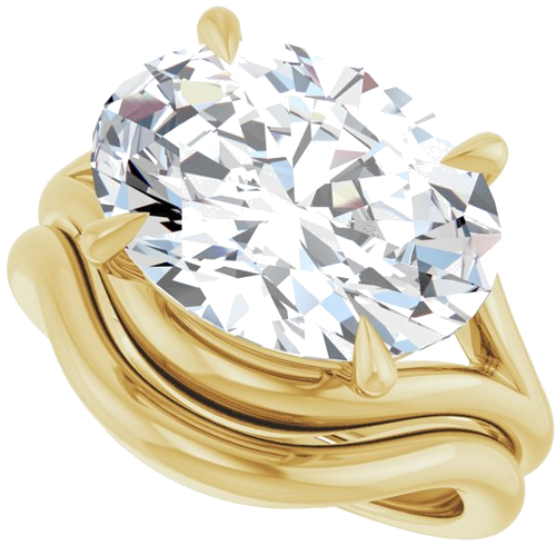Sužadėtuvių Žiedas „Claw-Prong Solitaire“ 14k yellow gold Oval 14mm x 10mm (10)