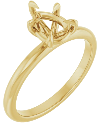 Sužadėtuvių Žiedas „Claw-Prong“ 10k yellow gold Pear 8mm x 6mm (1)