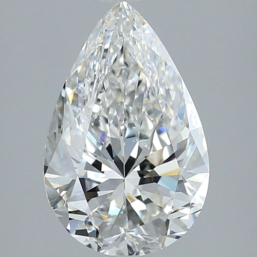 3.41 carat F-SI1 Natūralus Pear Deimantas (1)
