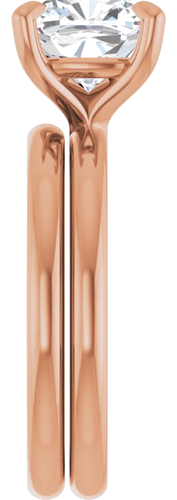 Sužadėtuvių Žiedas „Solitaire“ 14k rose gold Cushion 8mm (9)