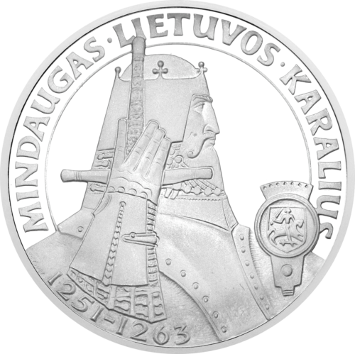 1996 Литва Миндаугас Крал на Литва 50 литас сребърна монета (1)