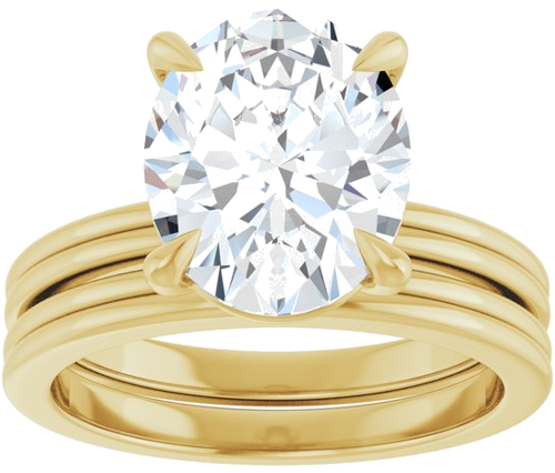 Sužadėtuvių Žiedas „Claw-Prong Solitaire“ 14k yellow gold Oval 11mm x 9mm (8)
