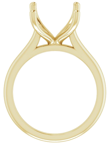 Sužadėtuvių Žiedas „Solitaire“ 585 Geltonojo Aukso Emerald 12mm x 10mm (2)