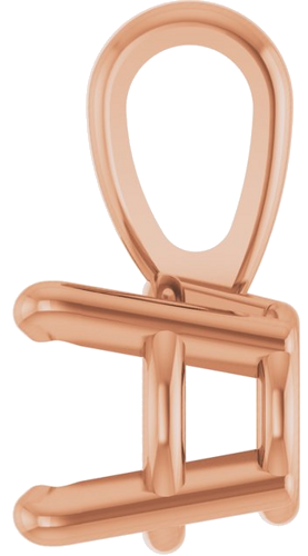 14K Rose 4.5 mm Round 4-Prong Pendant Mounting (3)