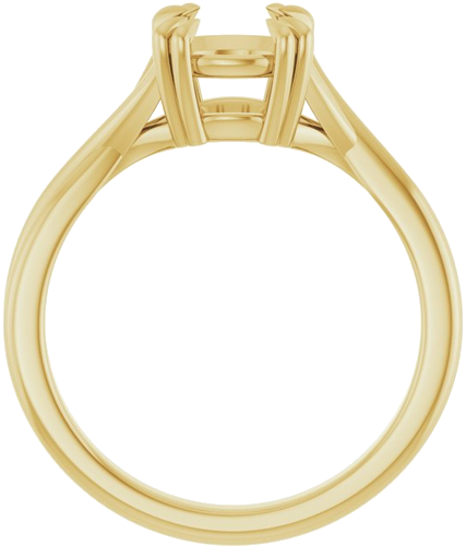 Sužadėtuvių Žiedas „Double Claw-Prong Solitaire Criss-Cross“ 14k yellow gold Round 7.4mm (2)