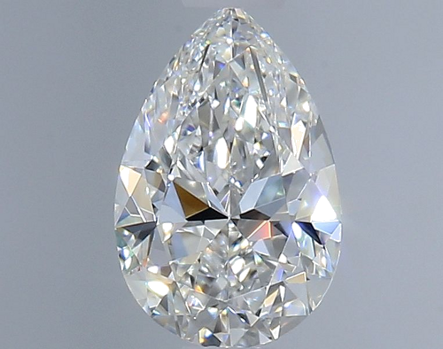 0.46 carat F-VVS2 Natūralus Pear Deimantas (1)