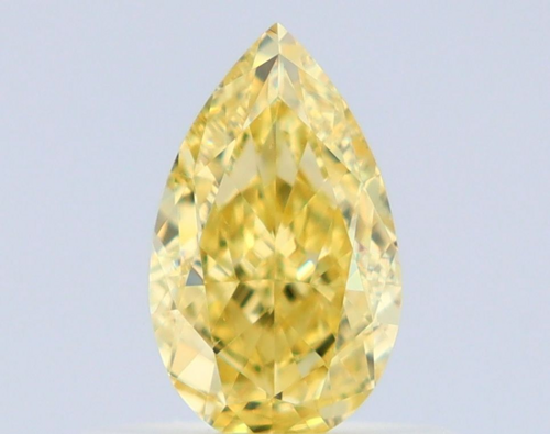 0.53 carat Fancy Intense Yellow-VS2 Natūralus Pear Deimantas (1)