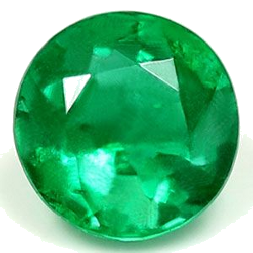 0.55 carat GREEN Round Smaragdas (1)